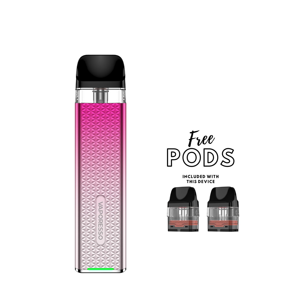 XROS 3 MINI BY VAPORESSO - ROSE PINK  inc. 2x free 0.6ohm pods