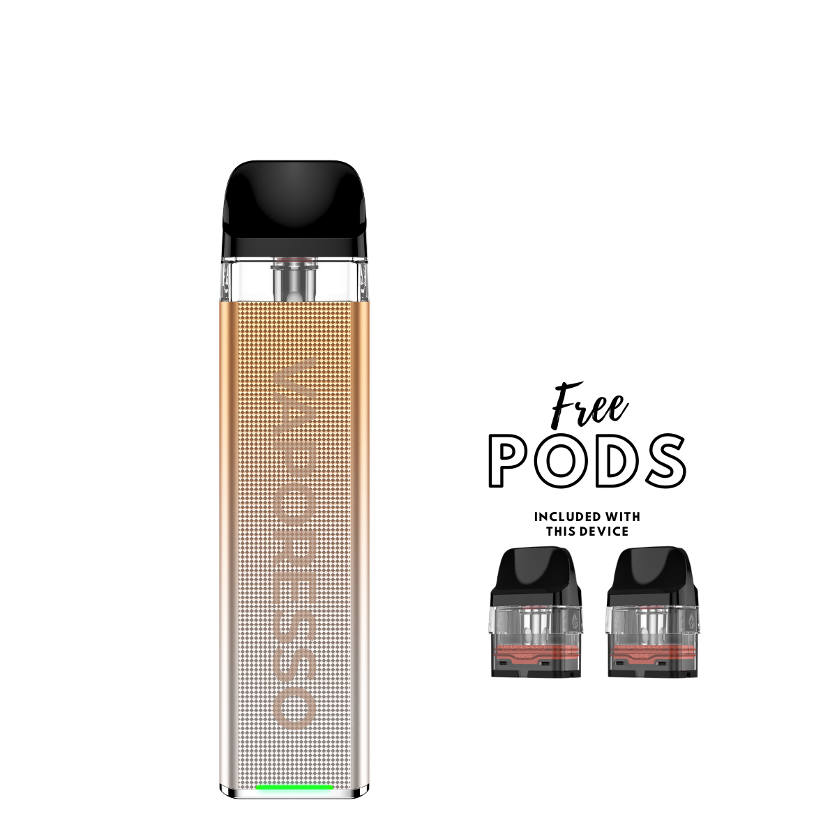 XROS 3 MINI BY VAPORESSO - PHANTOM GOLD  inc. 2x free 0.6ohm pods