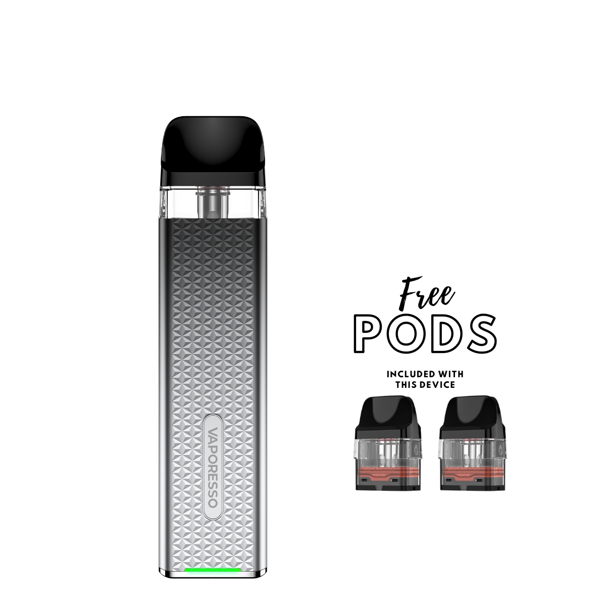 XROS 3 MINI BY VAPORESSO - ICEY SILVER  inc. 2x free 0.6ohm pods