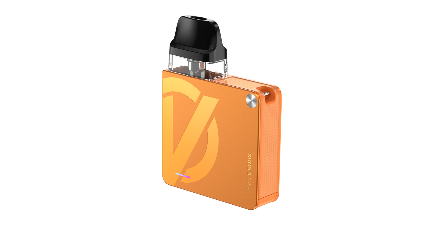 XROS 3 NANO BY VAPORESSO - VITAL ORANGE  inc. 2x free 0.6ohm pods