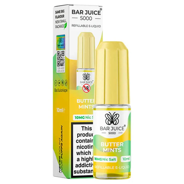 BAR JUICE 5000 - BUTTER MINTS 10ML SALT NEW!