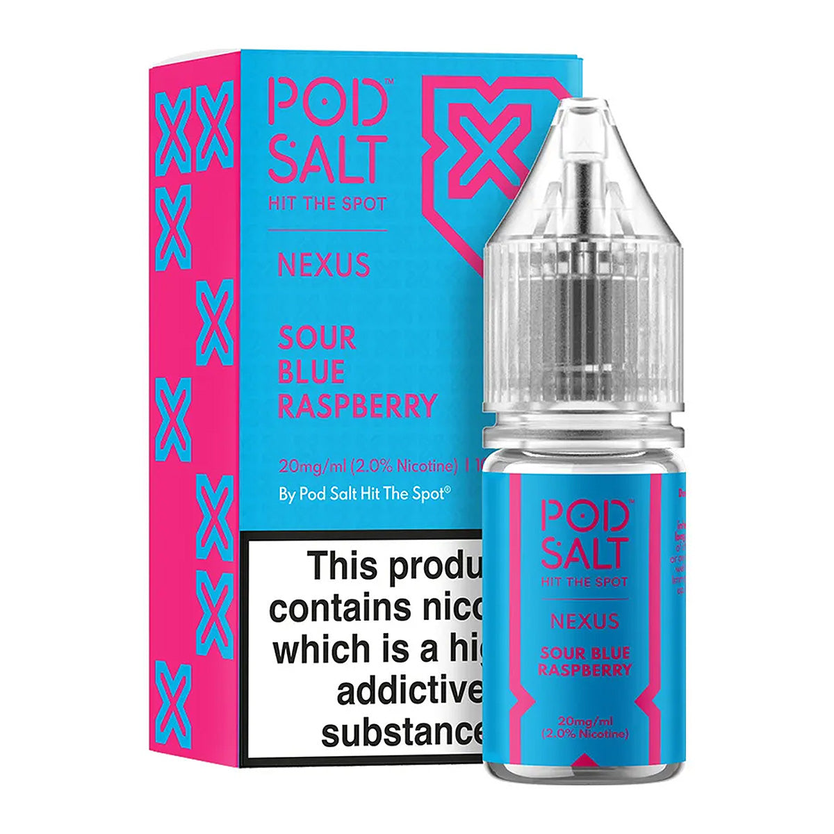 SOUR BLUE RASPBERRY BY POD SALT NEXUS 10ml