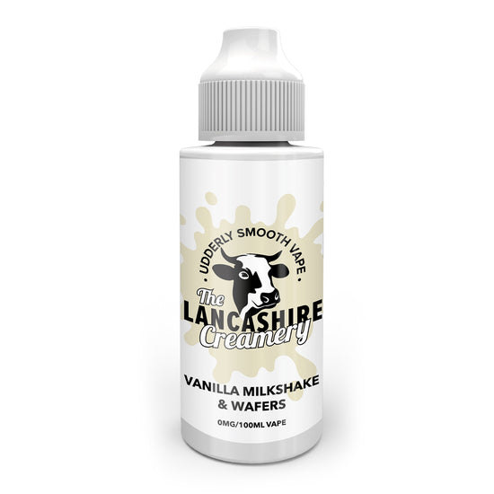 VANILLA MILKSHAKE & WAFERS BY THE LANCASHIRE CREAMERY Inc 1 FREE set of battery wraps